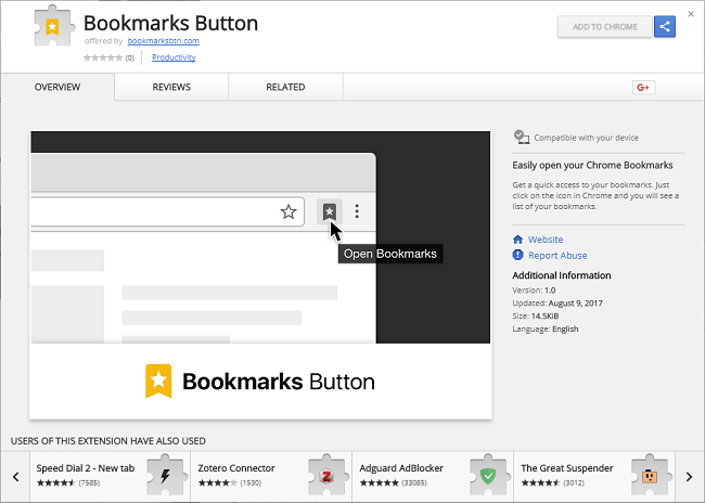 How to remove Bookmarks Button 1.0 (ID: nmkenpelbkmeamekejjokaldhmmdkkkk; “This extension is managed and cannot be removed or disabled.”