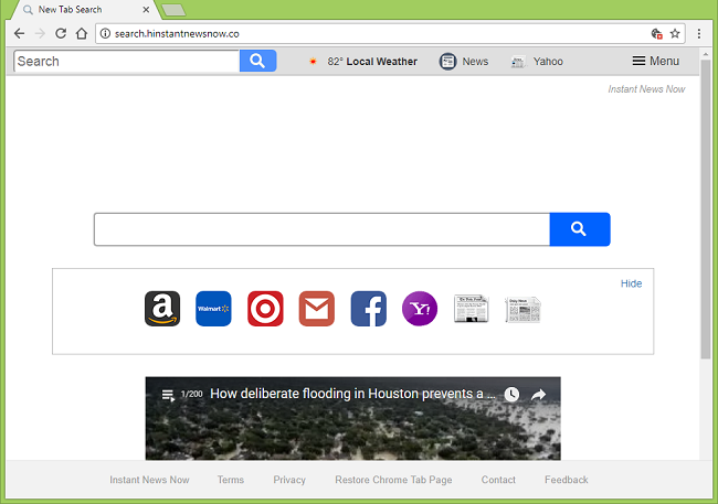 How to stop http://search.hinstantnewsnow.co/ (Instant News Now) redirects