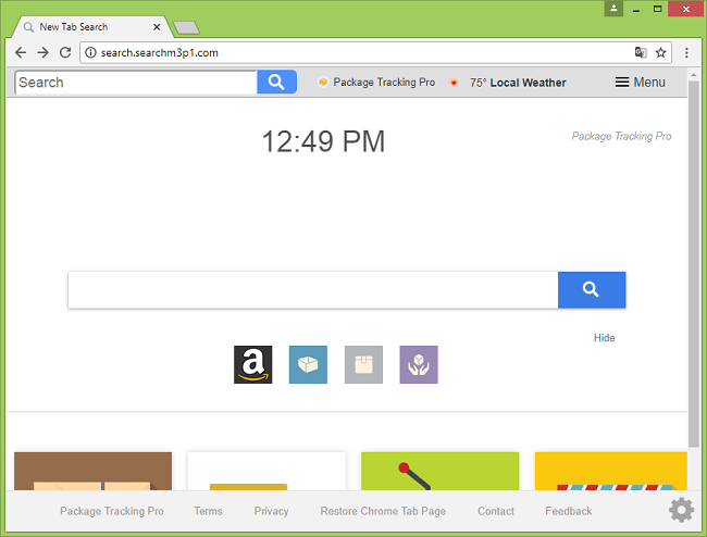 How to delete http://search.searchm3p1.com/?uc= virus (Package Tracking Pro new tab page)