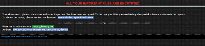 how to remove nemesis ransomware support help topic