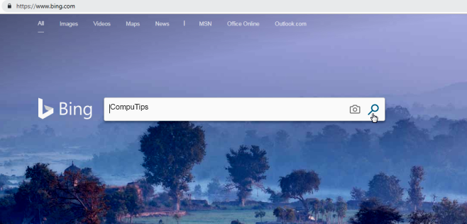 How to remove bing search