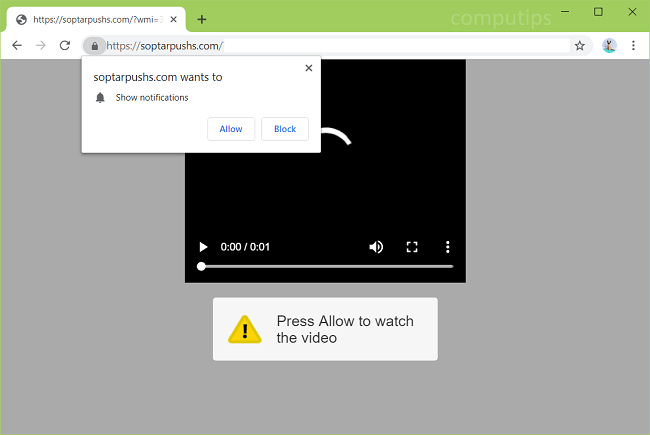 Delete https://soptarpushs.com virus notifications