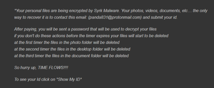 How to remove Syrk ransomware