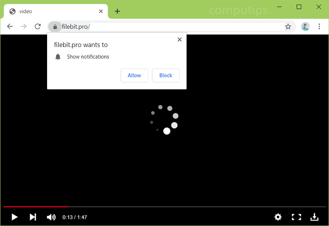Delete filebit.pro, 0.filebit.pro, 1.filebit.pro, 2.filebit.pro, 3.filebit.pro, etc. virus notifications
