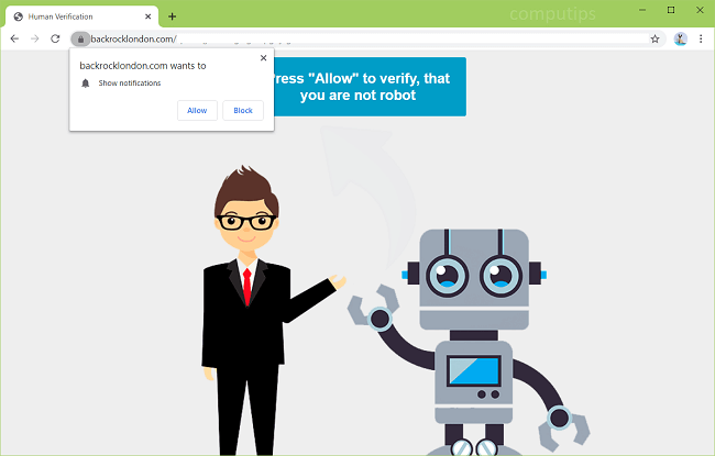 Delete back rock london.com, 0.backrocklondon.com, etc. virus notifications