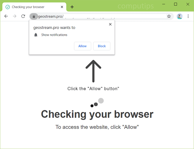 Delete geostream.pro, 0.geostream.pro virus notifications