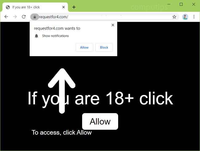 Delete request for 4.com virus notifications