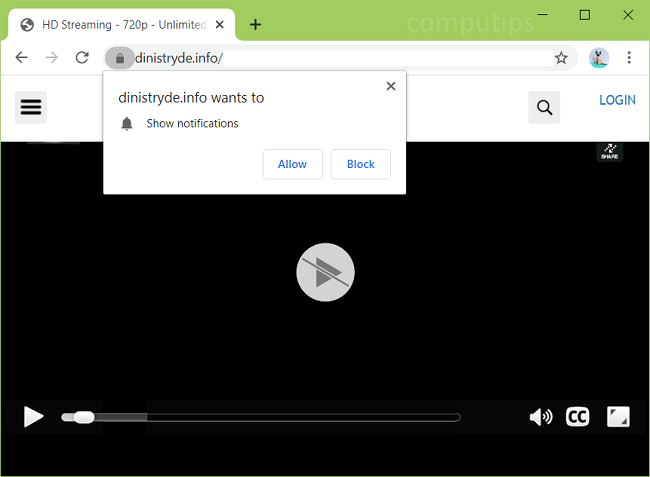 Delete dinistryde.info, xujb.dinistryde.info, tvn5.dinistryde.info, uqe1.dinistryde.info, etc. virus notifications