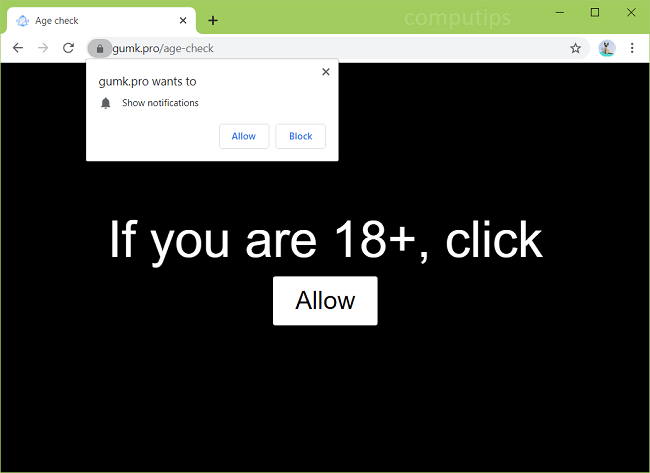 Delete gumk.pro, t2y8s.gumk.pro, 2nu6d.gumk.pro, zsejv.gumk.pro virus notifications