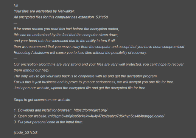 netwalker ransomware