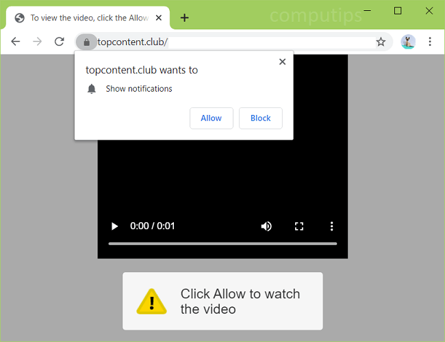 Delete top content.club, 0.topcontent.club virus notifications