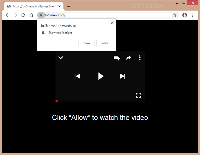 Delete bo5news.biz, 0.bo5news.biz virus notifications