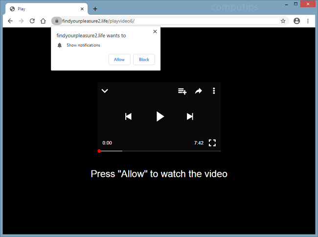 Delete a.findyourpleasure2.life, b.findyourpleasure2.life (find your pleasure 2 life) virus notifications