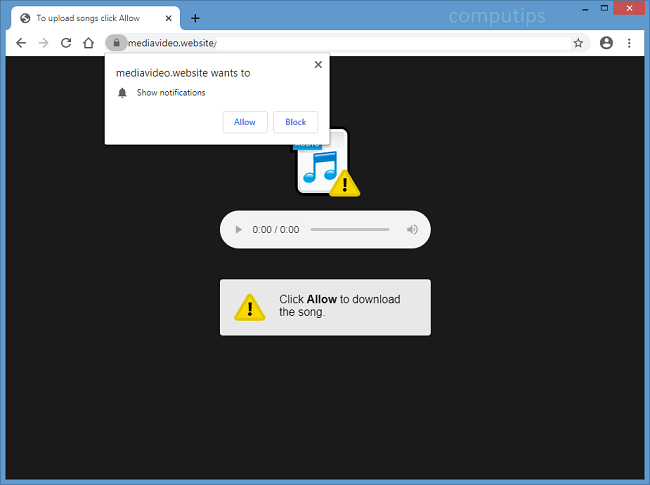 Delete media video.website, 0.mediavideo.website virus notifications