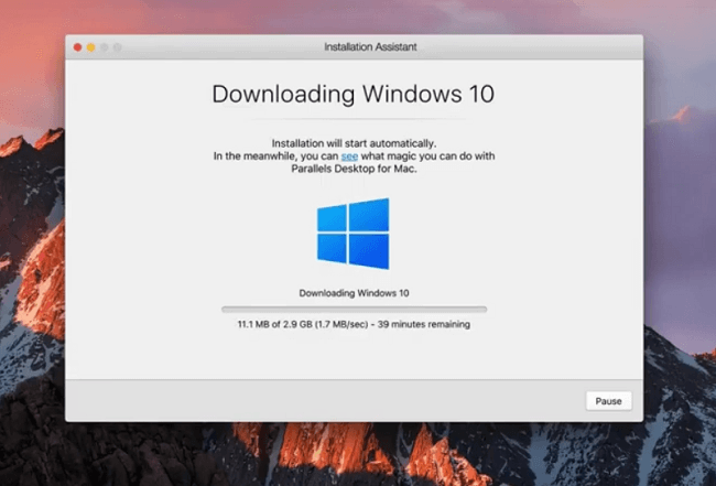 installing windows on a macbook with parallels