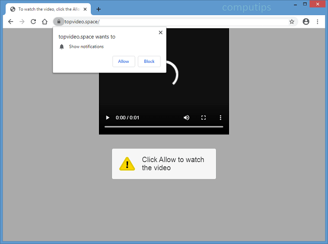 Delete top video.space, 0.topvideo.space virus notifications