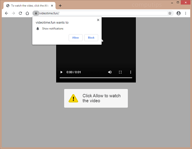 Delete 0.videotime.fun (video time fun) virus notifications