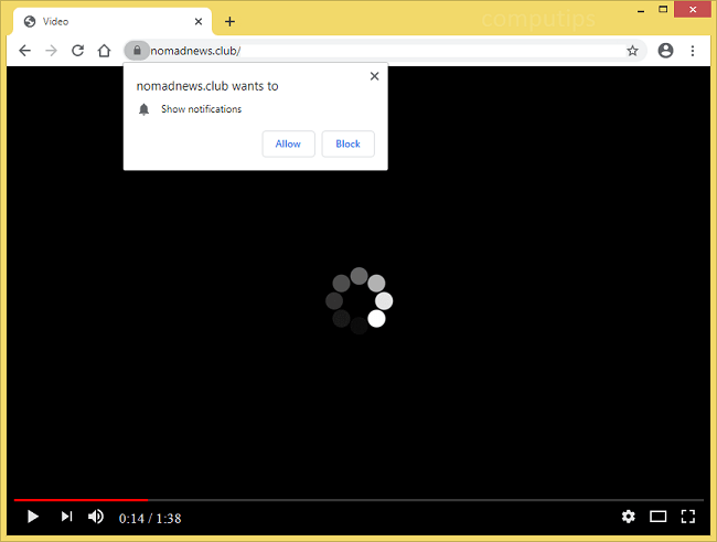 Delete 0.nomadnews.club, 1.nomadnews.club (nomad news club virus) notifications