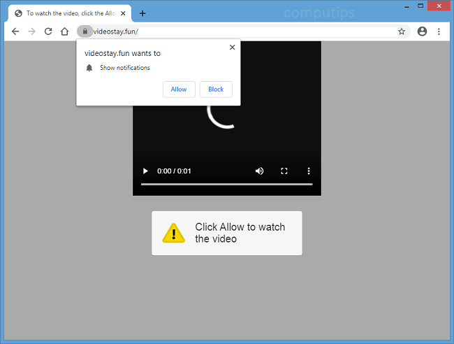 Delete 0.videostay.fun (video stay fun virus) notifications