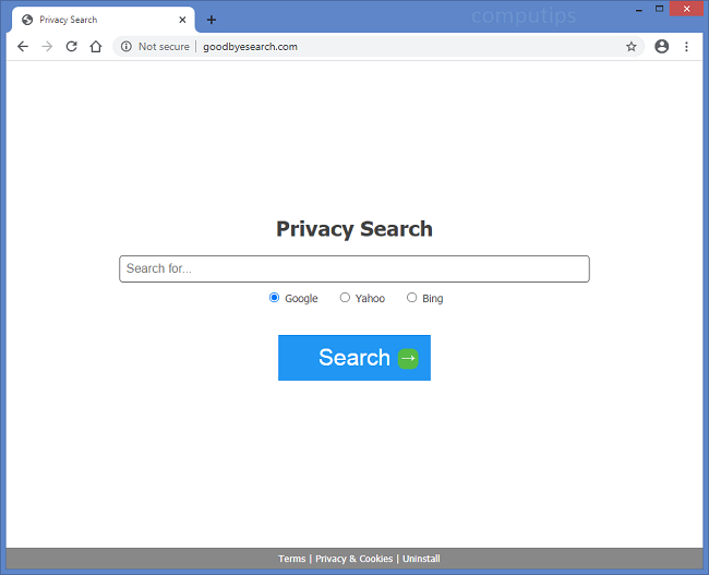 delete Goodbye Search virus (goodbyesearch.com)