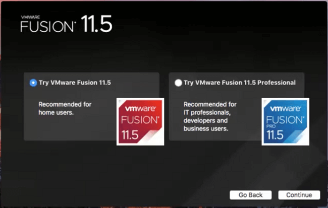 how to install windows 10 on a macbook catalina with vmware fusion