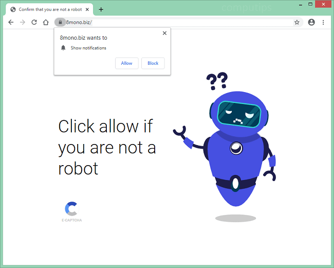 Delete 0.8mono.biz, 1.8mono.biz (8 mono biz virus) notifications