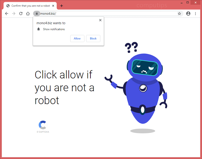 Delete 0.mono4.biz, 1.mono4.biz (mono 4 biz virus) notifications