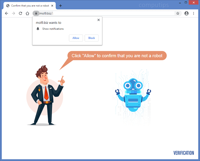 Delete 0.mol9.biz, 1.mol9.biz (mol 9 biz virus) notifications