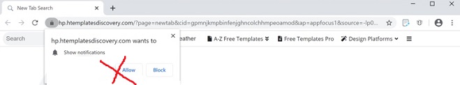 templates discovery tab browser hijacker