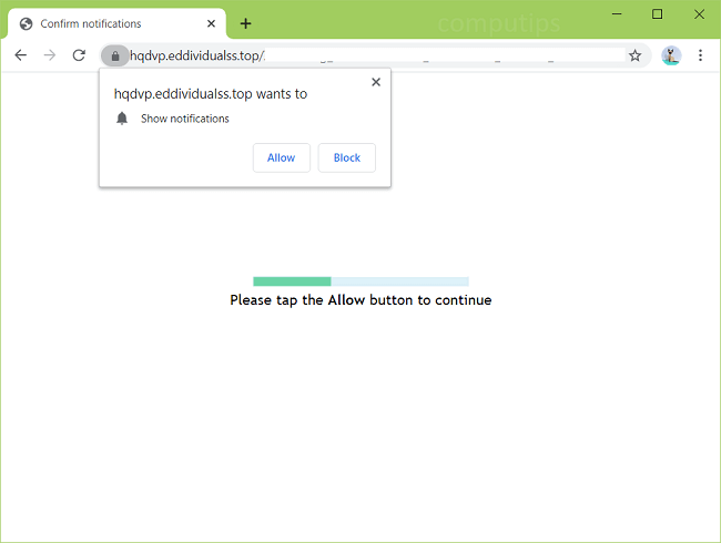 Delete hqdvp.eddividualss.top, kyxet.eddividualss.top, yrrfd.eddividualss.top, qslnx.eddividualss.top virus notifications