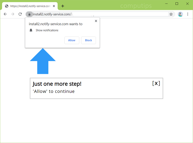 install1.notify-service.com, install2.notify-service.com, links.notify-service.com virus notifications