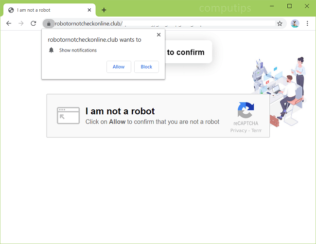 Delete 0.robot or not check online.club virus notifications