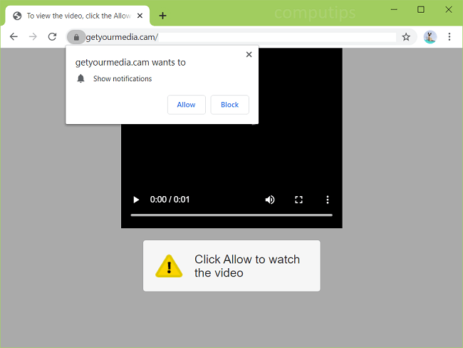Delete 0.getyourmedia.cam (get your media cam virus) notifications