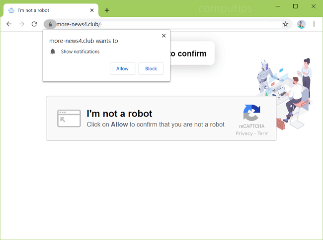Delete 1.more-news4.club virus notifications