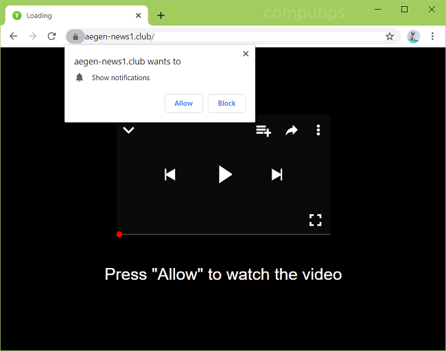 Delete 1.aegen-news1.club, aegen-news2.club, aegen-news3.club virus notifications