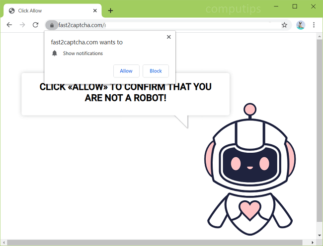 Delete a.fast2captcha.com, b.fast2captcha.com (fast 2 captcha virus) notifications