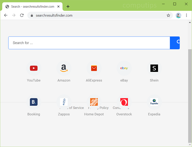 delete search results finder virus