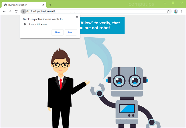 Delete 0.colorskyactiveline.me (color sky active line virus) notifications
