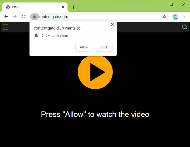 Delete 0.contentgate.club virus notifications