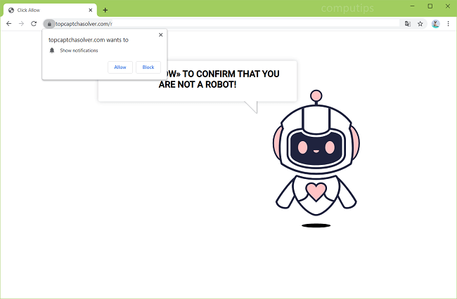 Delete a.topcaptchasolver.com, b.topcaptchasolver.com, c.topcaptchasolver.com (top captcha solver virus) notifications