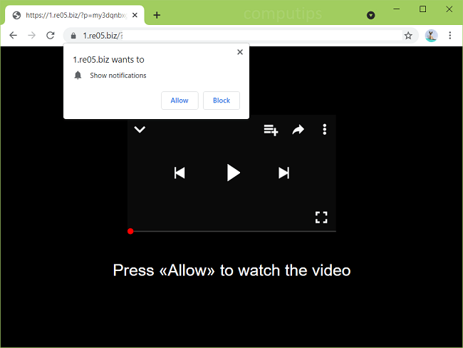 Delete 0.re05.biz, 1.re05.biz, re04.biz, re03.biz, re02.biz virus notifications