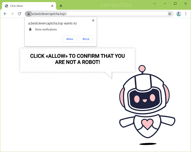 Delete a.bestclevercaptcha.top, b.bestclevercaptcha.top, c.bestclevercaptcha.top (best clever captcha top virus) notifications