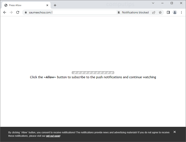 Delete saumeechoa.com virus notifications