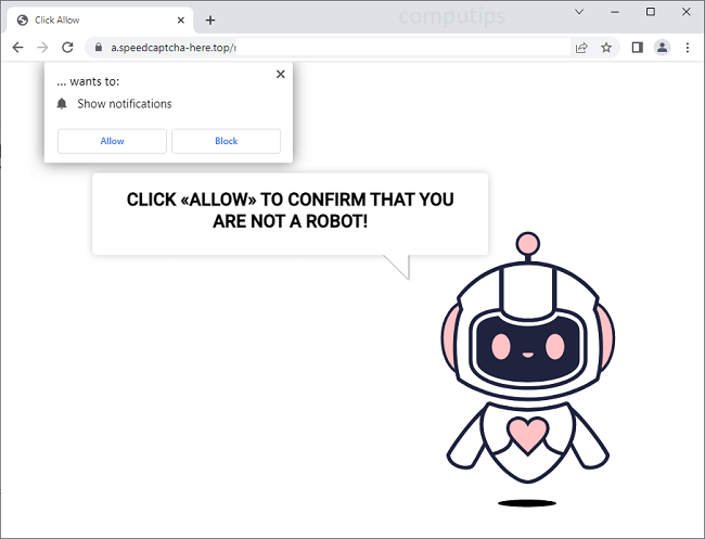 Delete a.speedcaptcha-here.top, b.speedcaptcha-here.top, c.speedcaptcha-here.top (speed captcha here top virus) notifications