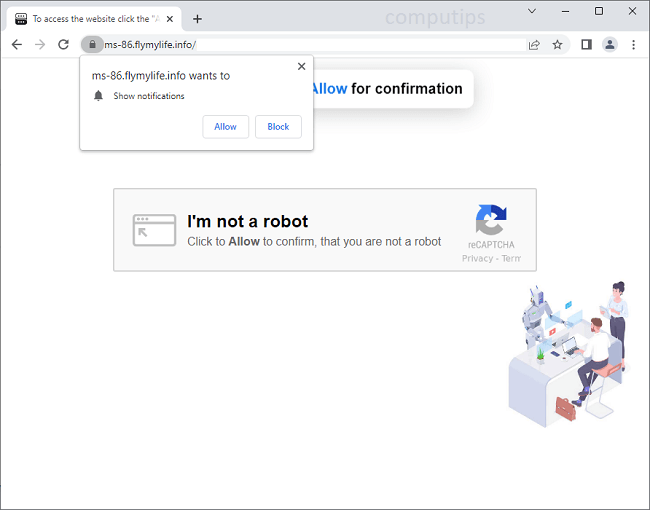 Delete flymylife.info virus notifications