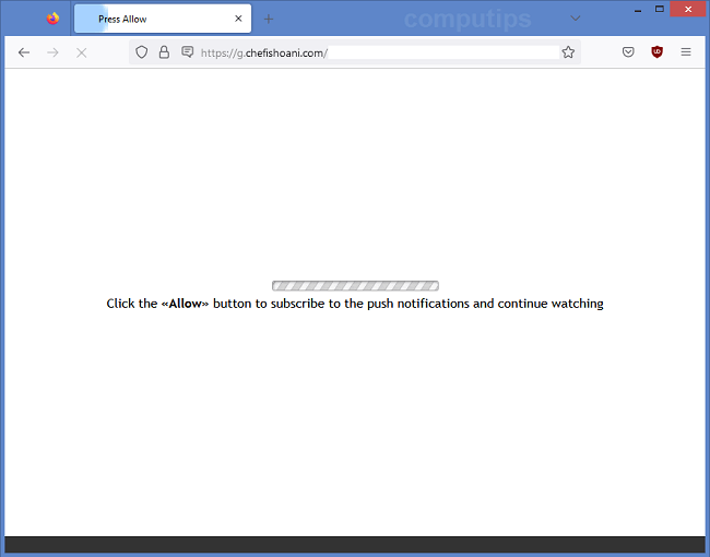 Delete chefishoani.com virus notifications