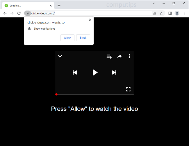 Delete click-videov.com virus notifications