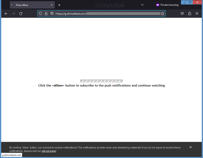 Delete allnicefeed.com virus notifications
