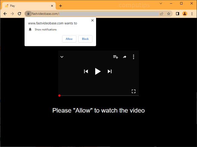 Delete fast video base.com virus notifications