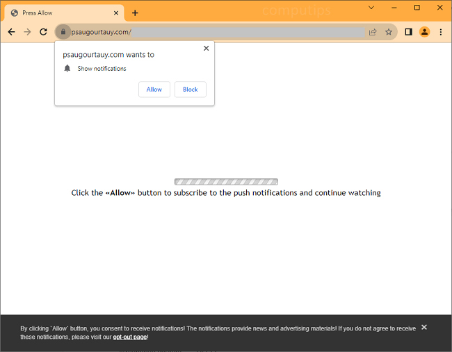 Delete psaugourtauy.com virus notifications